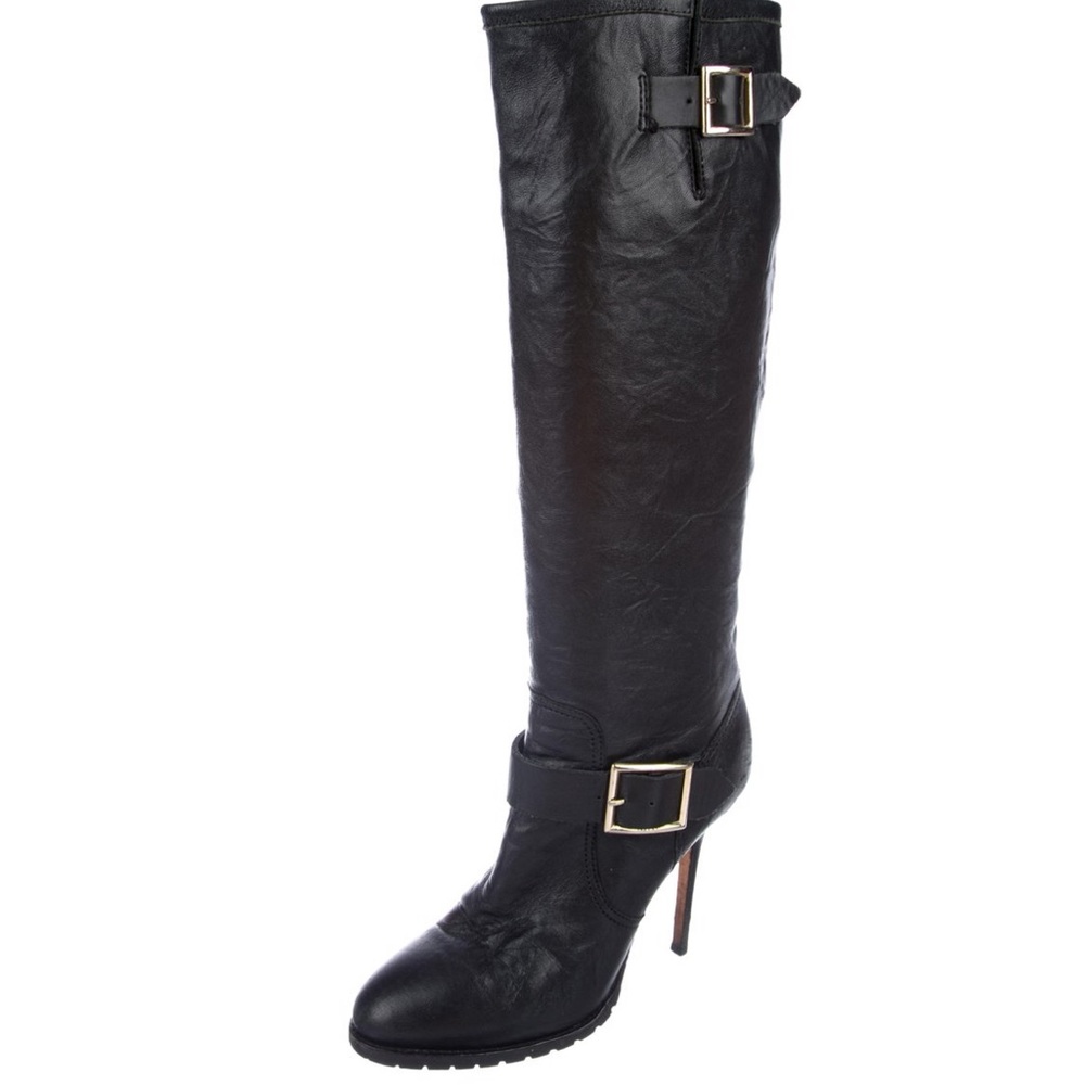 NEW Jimmy Choo Leather Knee-High Boots Size 38.5